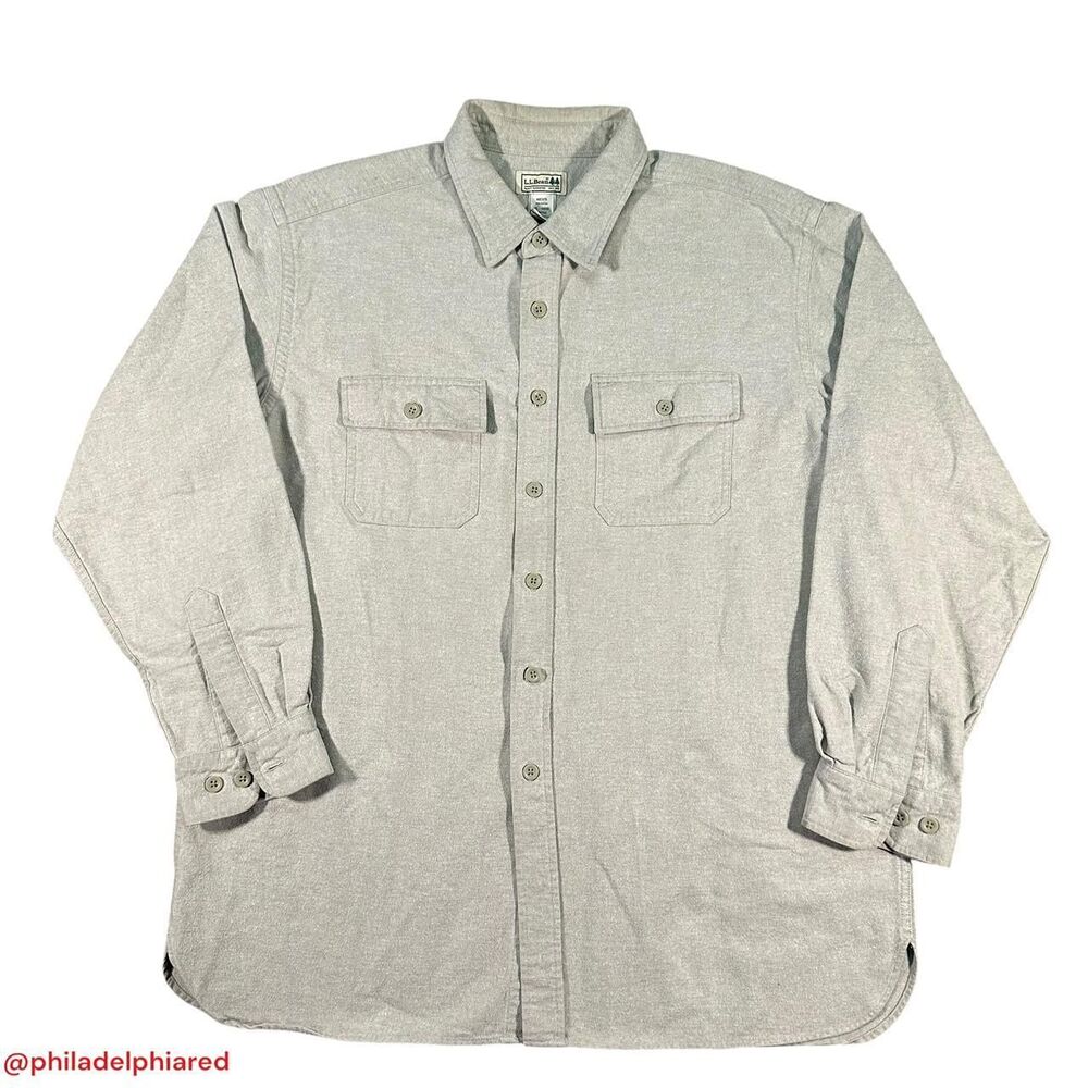 Vintage 2000's Y2K L.L.Bean button up 100% cotton flannel style shirt mens XL